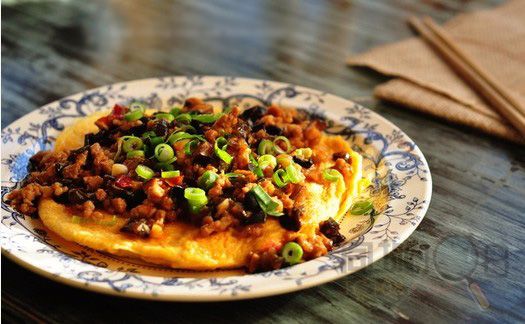 每天一个家常菜:肉臊烘蛋